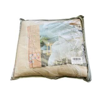MUKKA Cream Duvet Cover Set Queen Size Beige 3 Pieces Tan Khaki Farmhouse